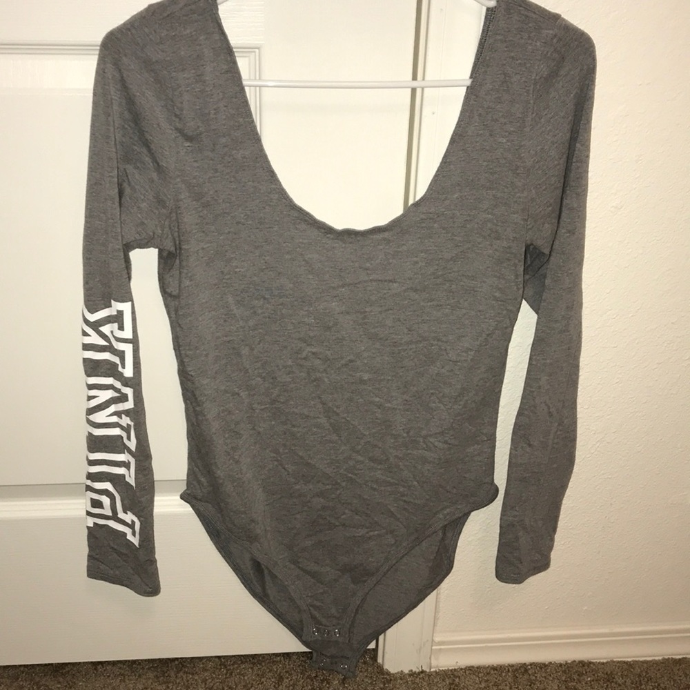 PINK Grey Bodysuit